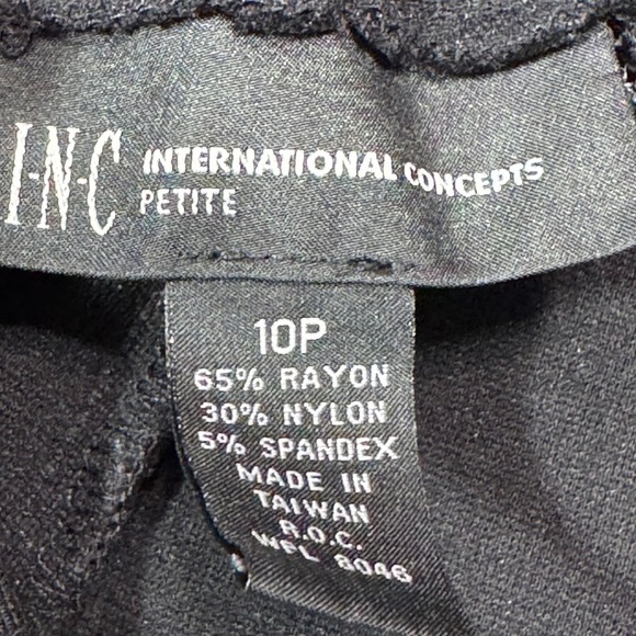 INC International Concepts Petite Black Flare Leggings Career Pants - Picture 5 of 6